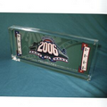 2 Part Sports Ticket Display Sandwichment Plaque (4"x9"x7/8")